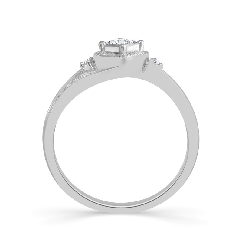 Diamond Fashion Ring 0.1 ct tw Silver