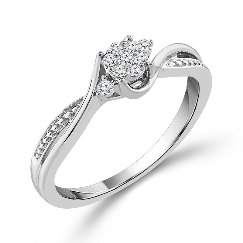 Diamond Fashion Ring 0.1 ct tw 10k White Gold