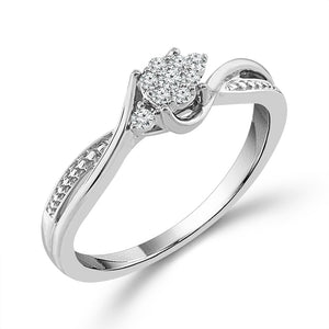 Diamond Fashion Ring 0.1 ct tw 10k White Gold