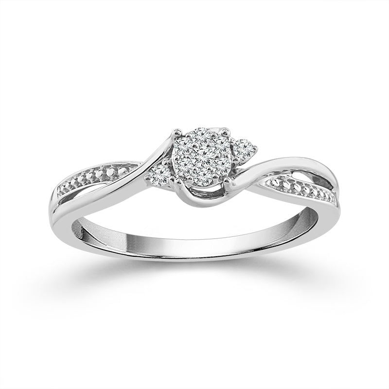 Diamond Fashion Ring 0.1 ct tw 10k White Gold