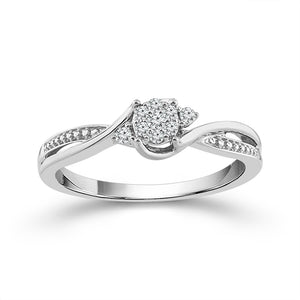 Diamond Fashion Ring 0.1 ct tw 10k White Gold