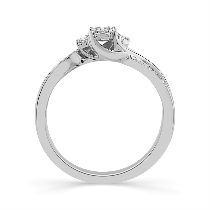 Diamond Fashion Ring 0.1 ct tw 10k White Gold