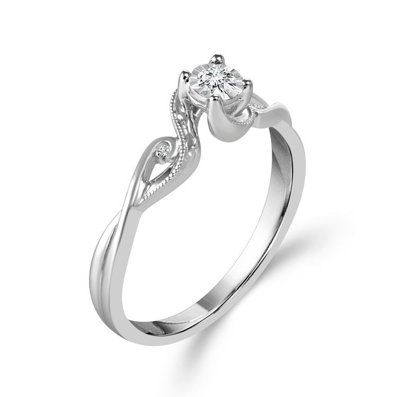 Diamond Fashion Ring 0.05 ct tw Silver