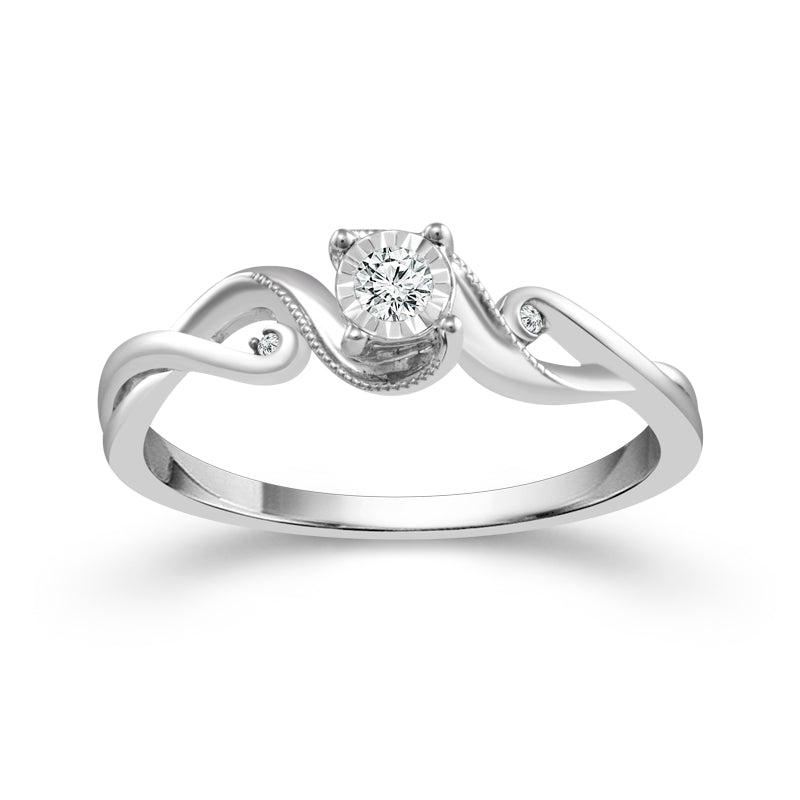 Diamond Fashion Ring 0.05 ct tw Silver