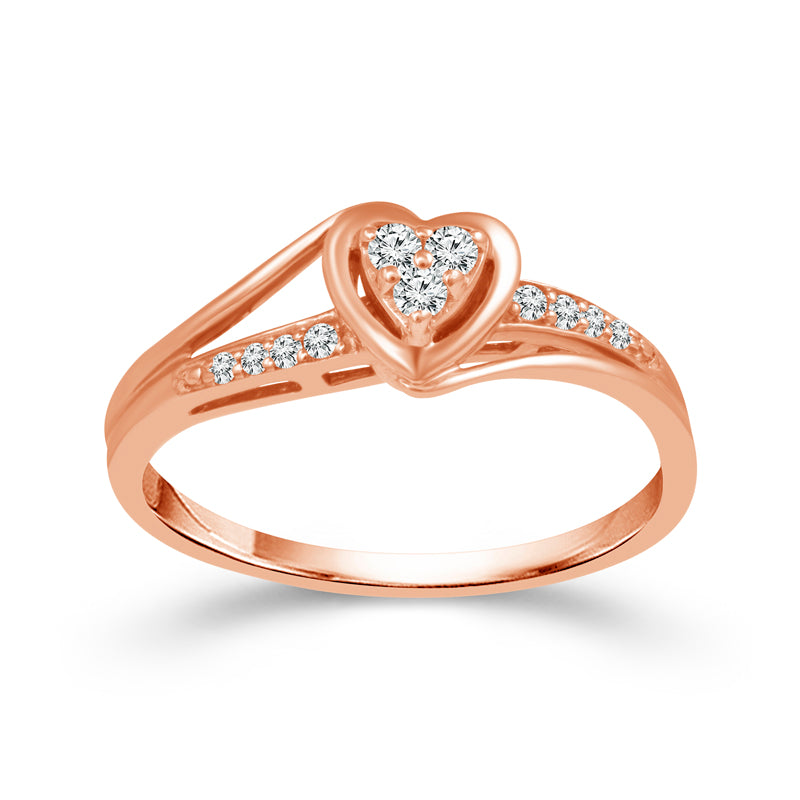 Diamond Fashion Ring 0.10 ct tw 10k Rose Gold