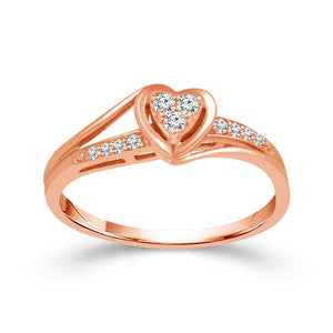 Diamond Fashion Ring 0.10 ct tw 10k Rose Gold