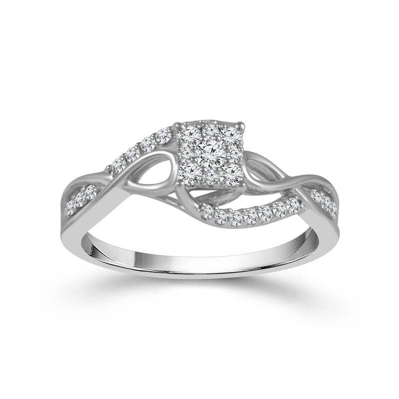 Diamond Fashion Ring 0.25 ct tw 10k White Gold