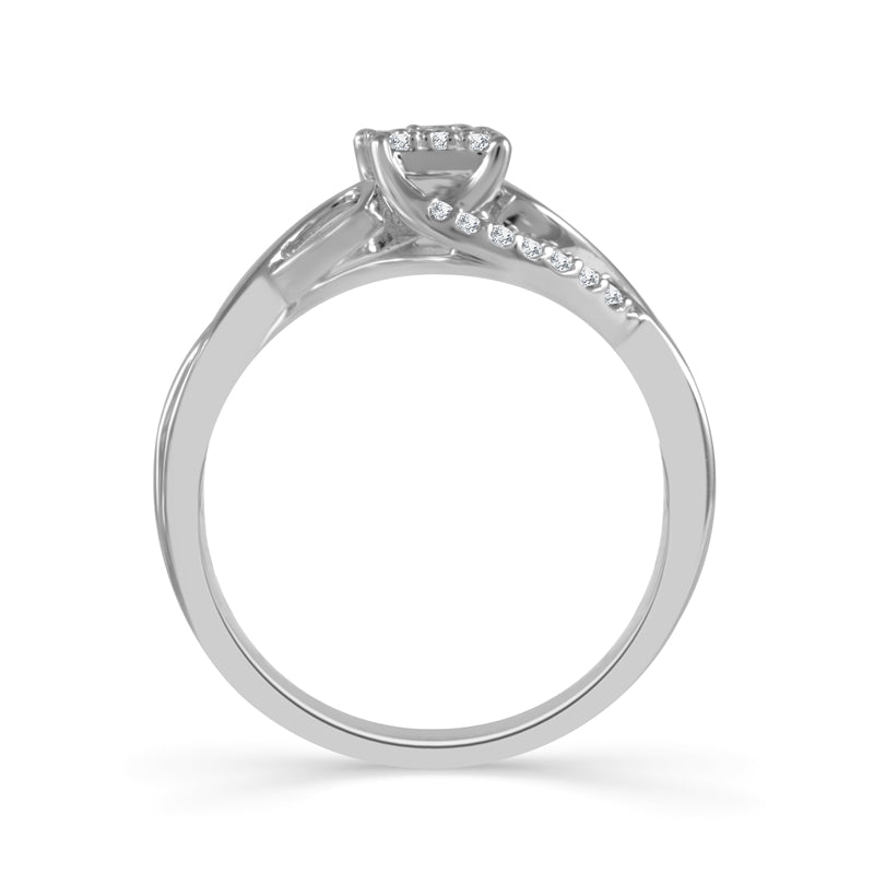 Diamond Fashion Ring 0.25 ct tw 10k White Gold
