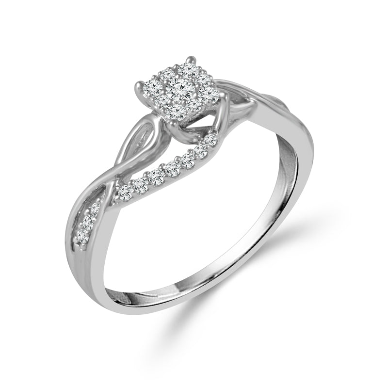 Diamond Fashion Ring 0.25 ct tw 10k White Gold