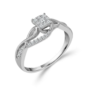 Diamond Fashion Ring 0.25 ct tw 10k White Gold