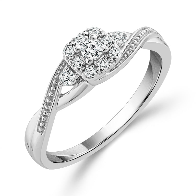 Diamond Fashion Ring 0.13 ct tw 10k White Gold