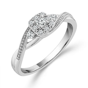 Diamond Fashion Ring 0.13 ct tw 10k White Gold