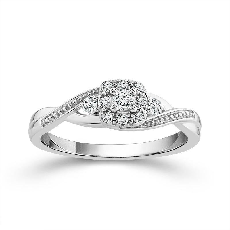 Diamond Fashion Ring 0.13 ct tw 10k White Gold