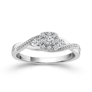 Diamond Fashion Ring 0.13 ct tw 10k White Gold