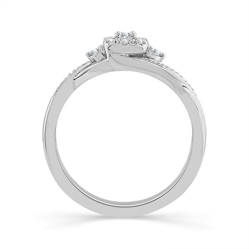 Diamond Fashion Ring 0.13 ct tw 10k White Gold