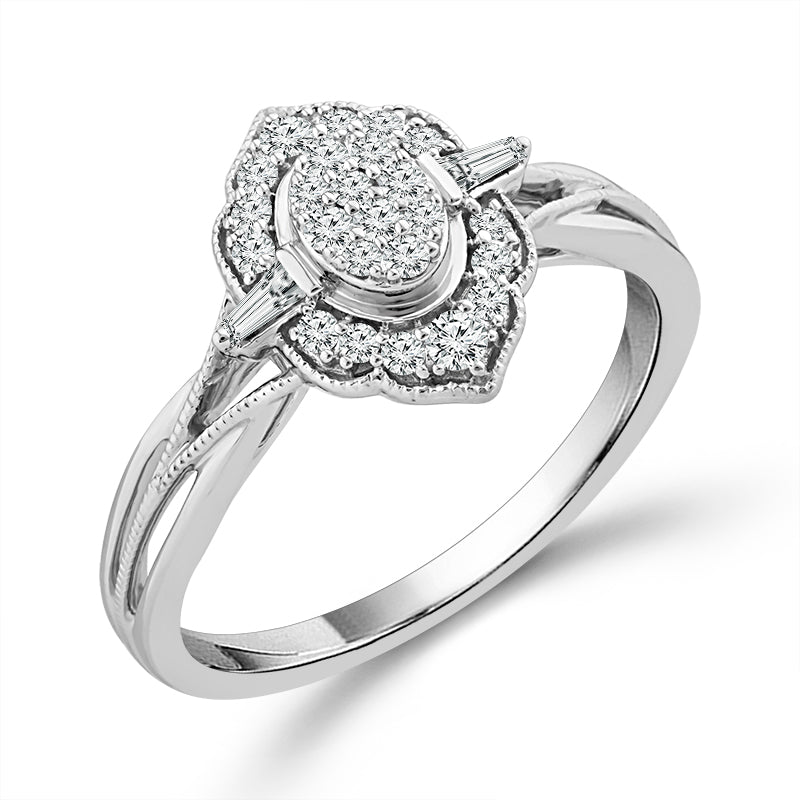 Diamond Fashion Ring 0.25 ct tw 10k White Gold