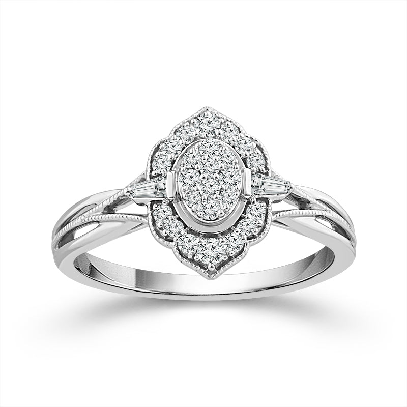 Diamond Fashion Ring 0.25 ct tw 10k White Gold