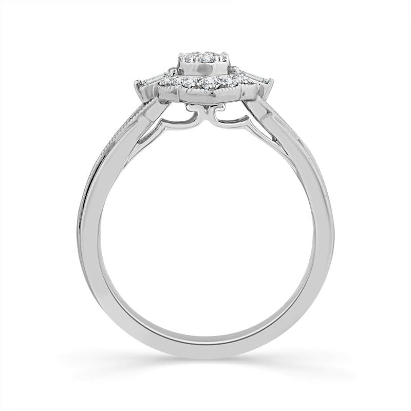 Diamond Fashion Ring 0.25 ct tw 10k White Gold