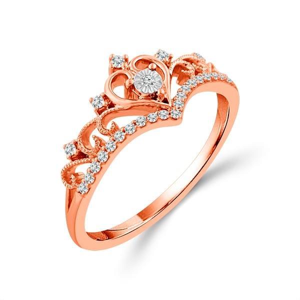 Diamond Fashion Ring 0.13 ct tw 10k Rose Gold