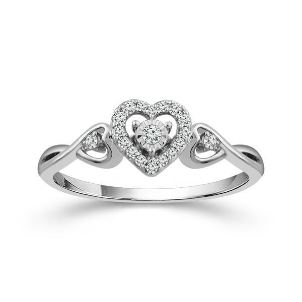 Diamond Fashion Ring 0.13 ct tw 10k White Gold