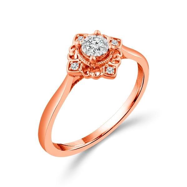 Diamond Fashion Ring 0.13 ct tw 10k Rose Gold