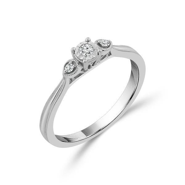 Diamond Fashion Ring 0.08 ct tw Silver