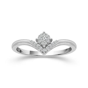 Diamond Fashion Ring 0.13 ct tw 10k White Gold