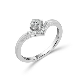 Diamond Fashion Ring 0.13 ct tw 10k White Gold