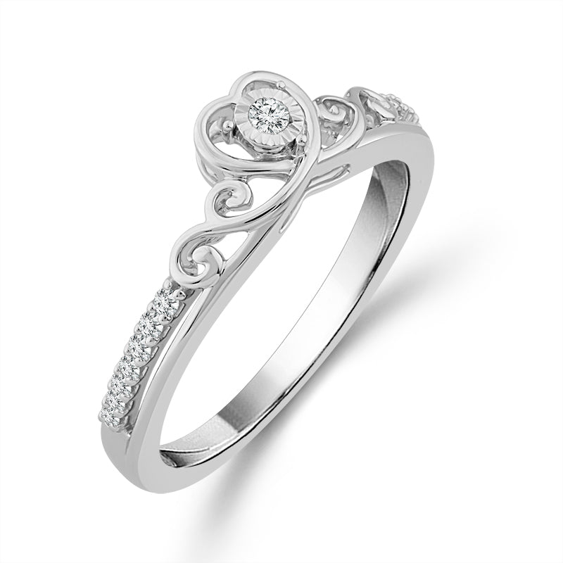 Diamond Fashion Ring 0.1 ct tw 10k White Gold