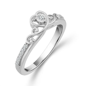 Diamond Fashion Ring 0.1 ct tw 10k White Gold