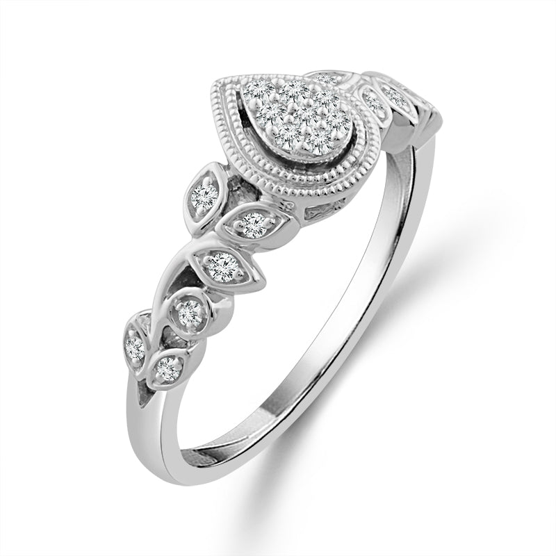 Diamond Fashion Ring 0.13 ct tw 10k White Gold
