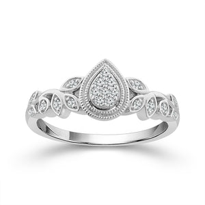 Diamond Fashion Ring 0.13 ct tw 10k White Gold