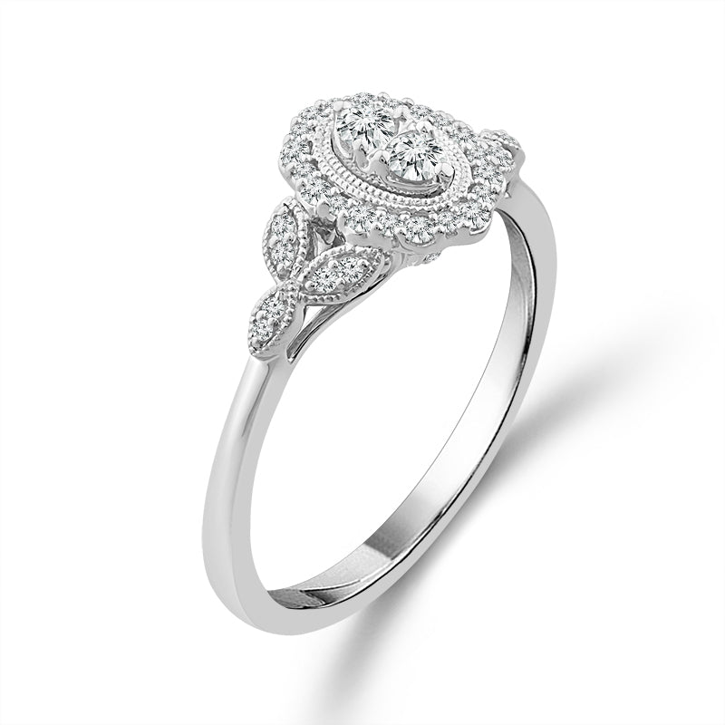Diamond Fashion Ring 0.2 ct tw 10k White Gold