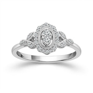 Diamond Fashion Ring 0.2 ct tw 10k White Gold