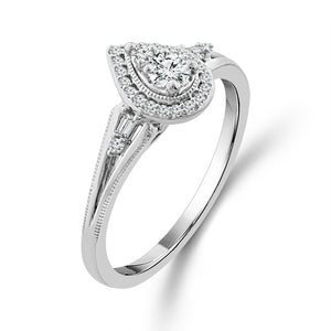 Diamond Fashion Ring 0.17 ct tw 10k White Gold