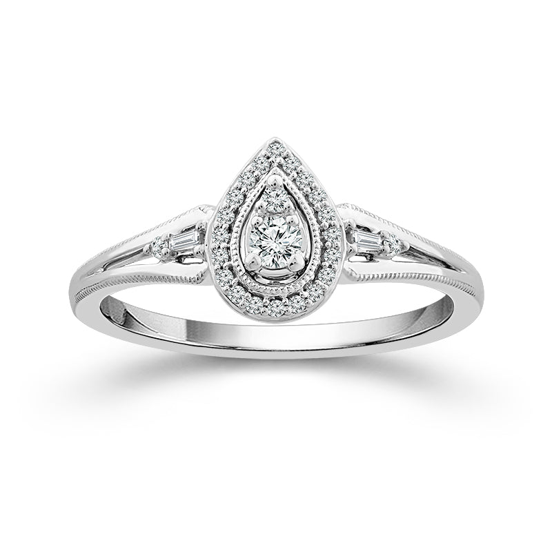 Diamond Fashion Ring 0.17 ct tw 10k White Gold