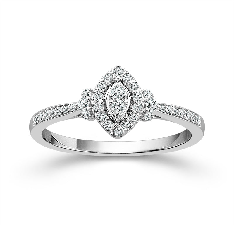 Diamond Fashion Ring 0.2 ct tw 10k White Gold