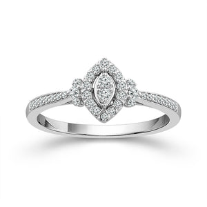 Diamond Fashion Ring 0.2 ct tw 10k White Gold