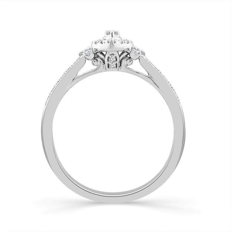 Diamond Fashion Ring 0.2 ct tw 10k White Gold