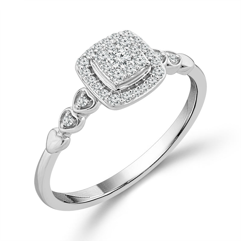 Diamond Fashion Ring 0.2 ct tw 10k White Gold