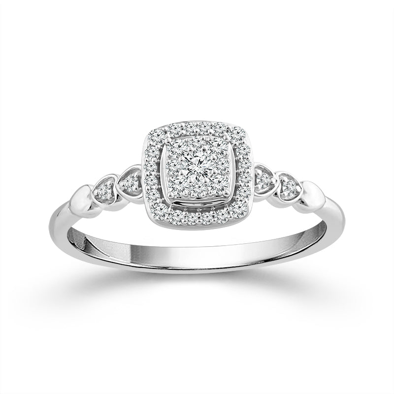 Diamond Fashion Ring 0.2 ct tw 10k White Gold