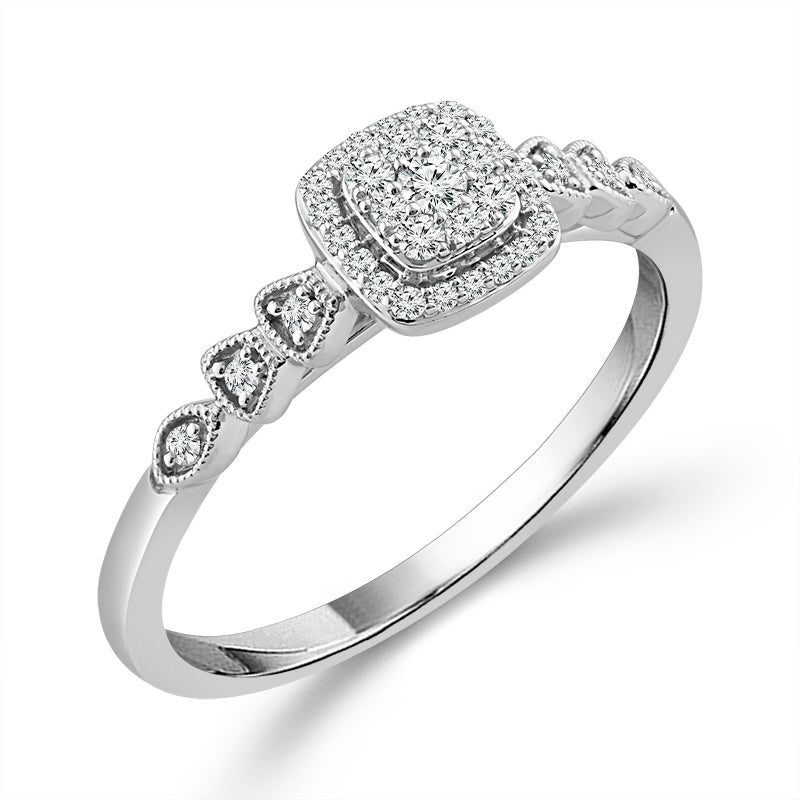 Diamond Fashion Ring 0.17 ct tw 10k White Gold