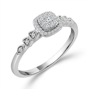 Diamond Fashion Ring 0.17 ct tw 10k White Gold