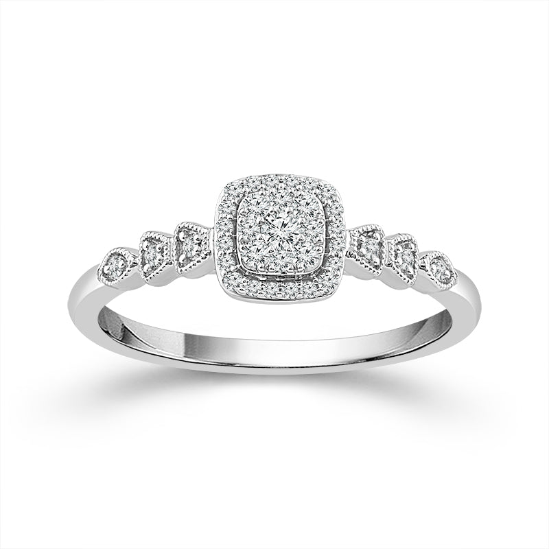 Diamond Fashion Ring 0.17 ct tw 10k White Gold