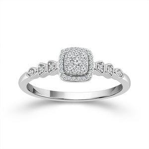 Diamond Fashion Ring 0.17 ct tw 10k White Gold