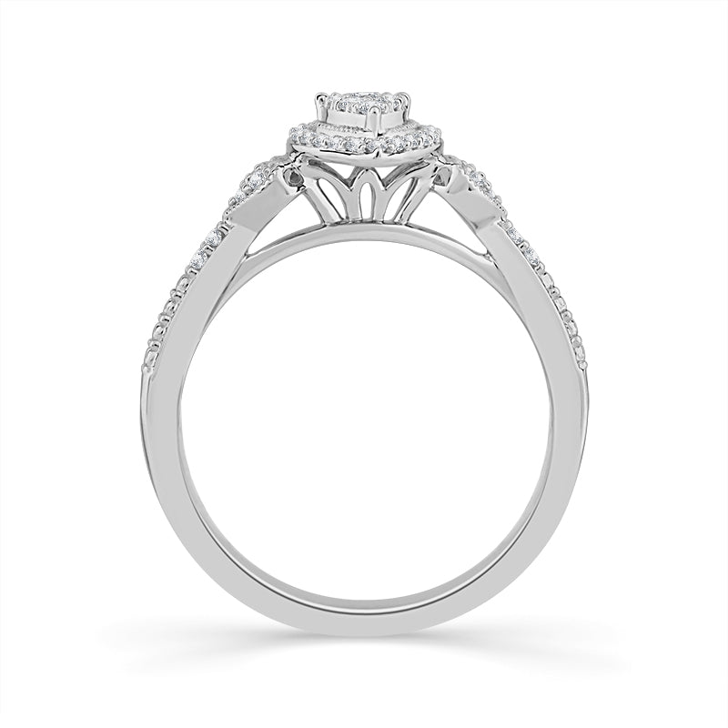Diamond Fashion Ring 0.2 ct tw 10k White Gold