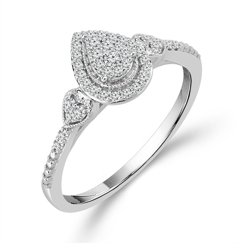 Diamond Fashion Ring 0.2 ct tw 10k White Gold