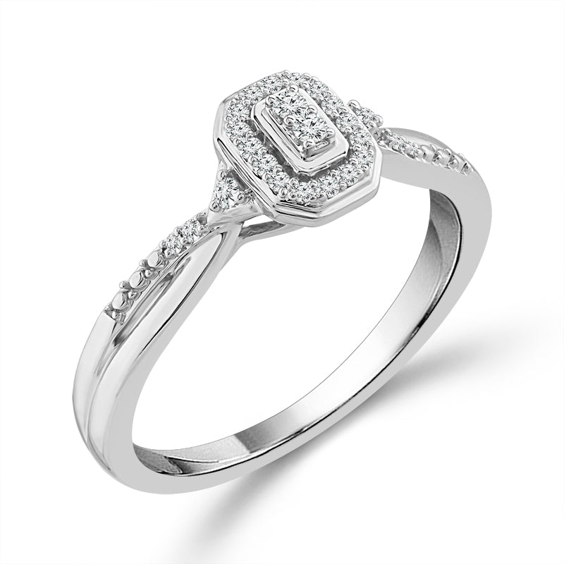 Diamond Fashion Ring 0.13 ct tw Silver