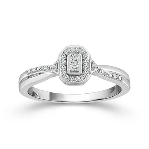 Diamond Fashion Ring 0.13 ct tw Silver