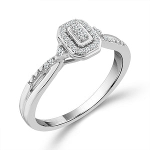 Diamond Fashion Ring 0.13 ct tw Silver